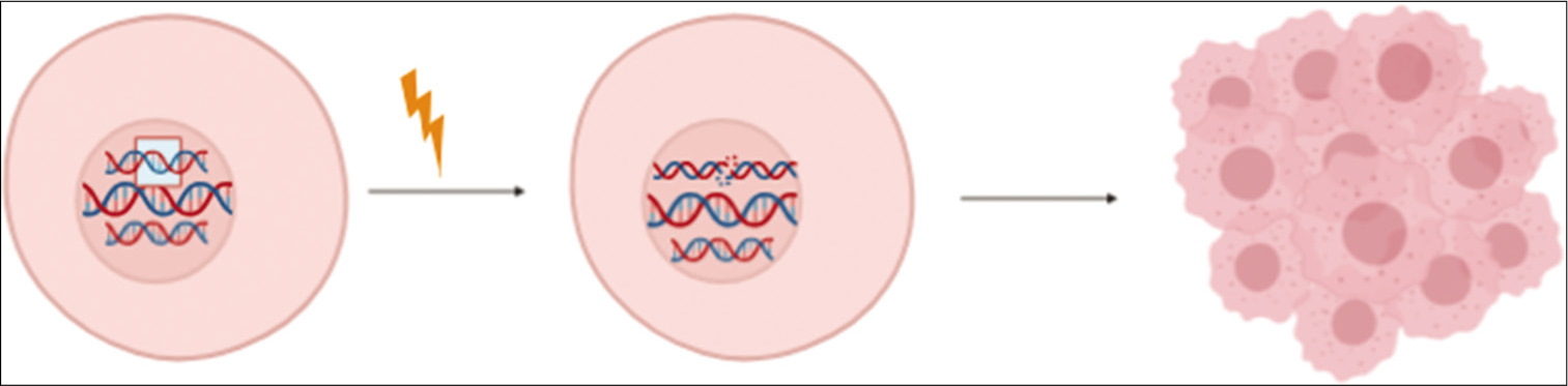 Mutation in the driver genes of the genome causes the cell to become tumorigenic.